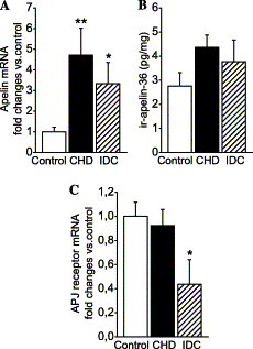 Basal apelin plasma concentration in obese patients