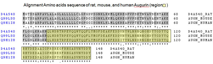 schematic augurin sequence comparison